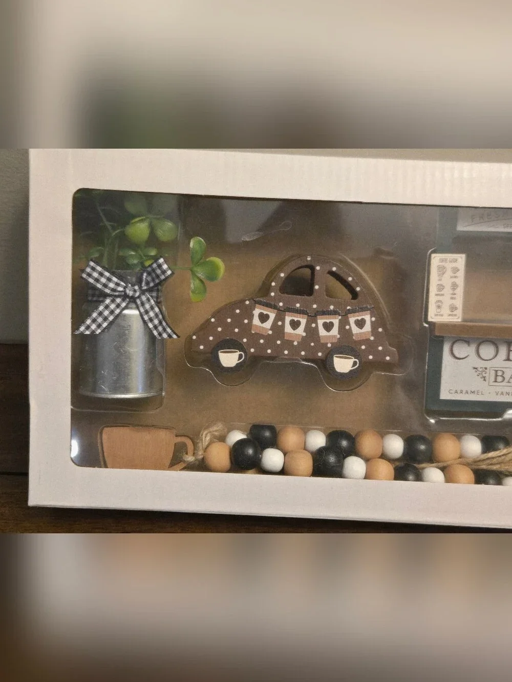 Rustic Black & Cream Coffee Bar Home Accent Set - Picture 3 of 10